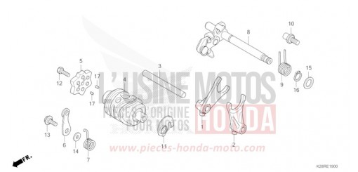 BARILLET DE SELECTION CRF125FS de 2025